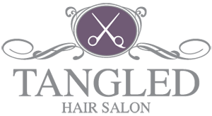 Tangled Hair Salon transparent logo.